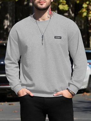 sti Full Sleeve Solid Men Sweatshirt