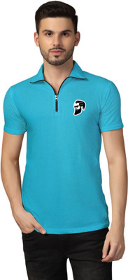 Blisstone Graphic Print Men Polo Neck Light Green T-Shirt