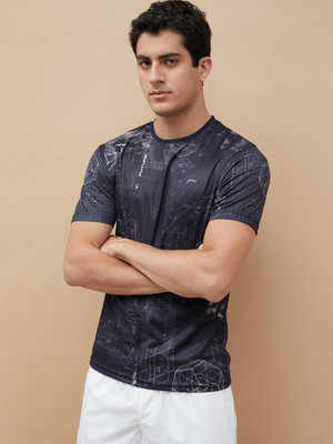 Fame Forever by Lifestyle Printed Men Round Neck Black T-Shirt