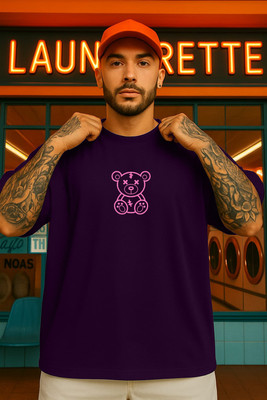 CULISH Printed, Graphic Print Men Round Neck Black T-Shirt