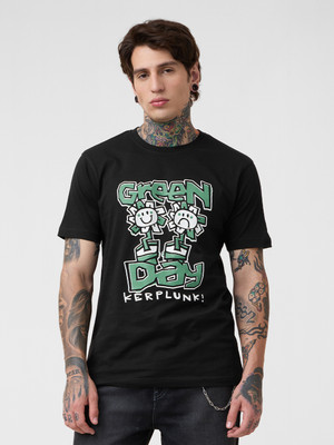 The Souled Store Typography Men Round Neck Black T-Shirt