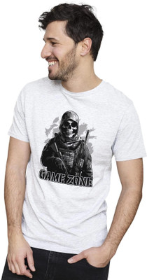 KRYONIX Printed Men Round Neck White T-Shirt