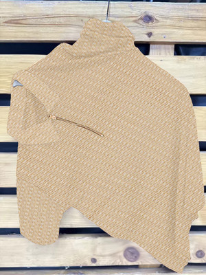 KAJARU Striped, Self Design Men Polo Neck Beige T-Shirt