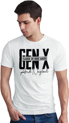 Seek Buy Love Printed Men Round Neck White T-Shirt