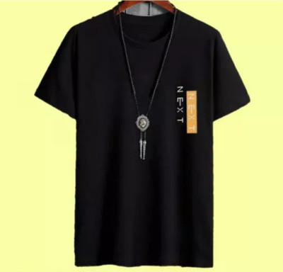 FUNKARI Printed Men Round Neck Black T-Shirt