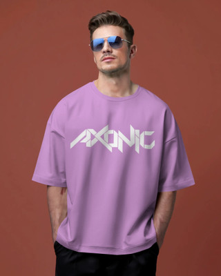 silver moon clothing Printed Men Round Neck Purple T-Shirt