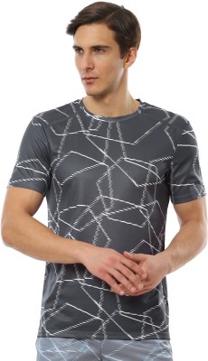 Asics Sporty Men Round Neck Grey T-Shirt