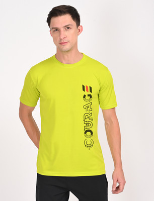 3colors Printed Men Round Neck Green T-Shirt