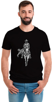 SmarTee Street Printed Men Round Neck Black T-Shirt