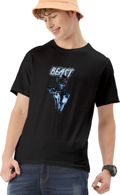 JUARI BE A GENTLEMAN Printed Men Round Neck Black T-Shirt