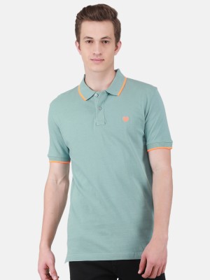 DUKE Solid Men Polo Neck Green T-Shirt