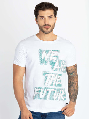 Status Quo Typography Men Round Neck White T-Shirt