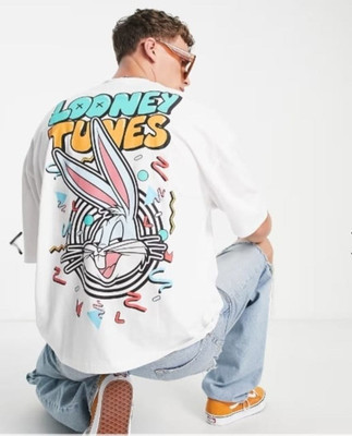 Madilyn Graphic Print, Printed Men Round Neck White T-Shirt