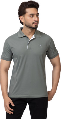 TWEUNBOY Solid Men Polo Neck Light Green T-Shirt