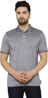 EPPE Solid Men Polo Neck Silver T-Shirt