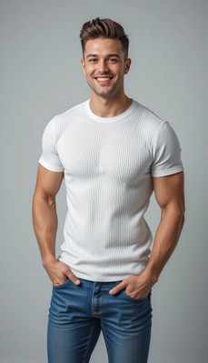Fashion And Youth Self Design Men Round Neck White T-Shirt