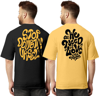 FTX Typography Men Round Neck Multicolor T-Shirt
