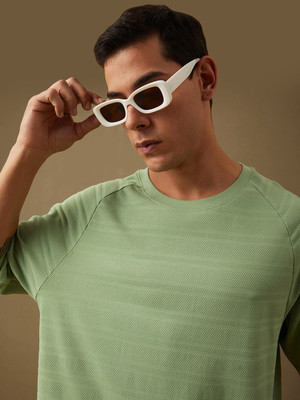 DILLINGER Solid Men Round Neck Light Green T-Shirt