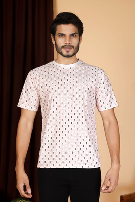 PEELY Printed Men Round Neck Multicolor T-Shirt