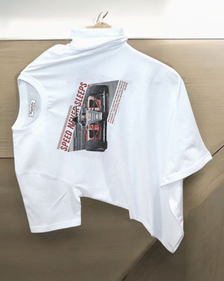 Magneto Printed Men Crew Neck White T-Shirt