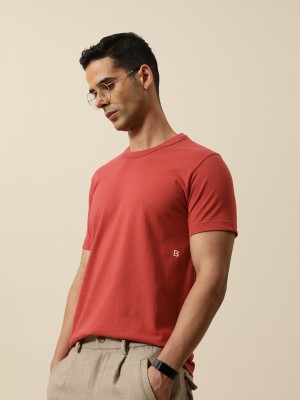 Mr Bowerbird Solid Men Round Neck Red T-Shirt