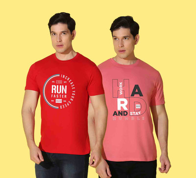 WOOSTRO Graphic Print Men Round Neck Multicolor T-Shirt