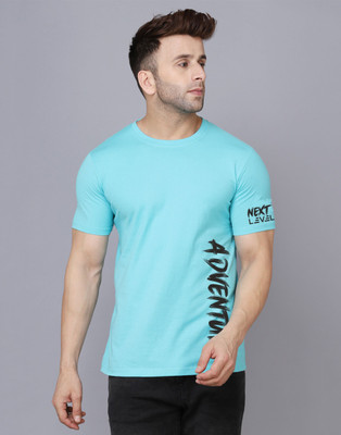 MINISTRY OF FRIENDS Printed Men Round Neck Light Blue T-Shirt