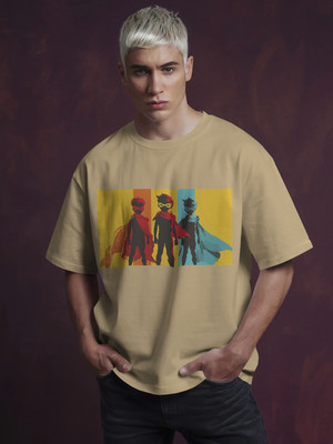 Senotex Graphic Print Men Round Neck Multicolor T-Shirt