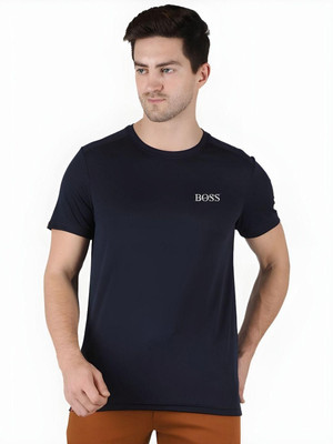SZN Graphic Print Men Round Neck Dark Blue T-Shirt