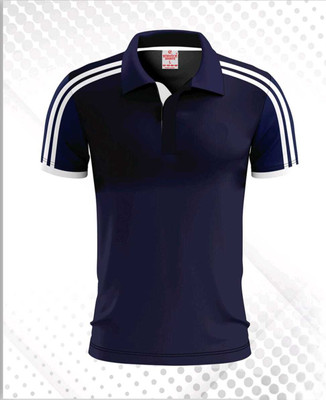 GRATITUDE ROCK Solid Men Polo Neck Grey T-Shirt