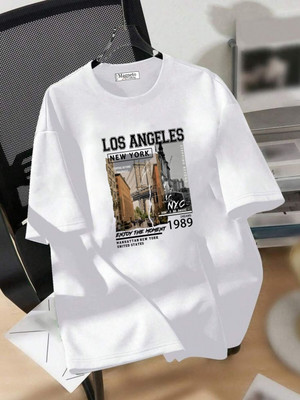 Magneto Graphic Print Men Round Neck White T-Shirt