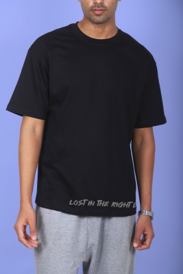 BLAKENTO Solid Men Round Neck Black T-Shirt