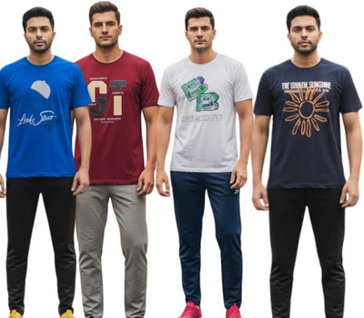 Untldla Graphic Print Men Round Neck Multicolor T-Shirt