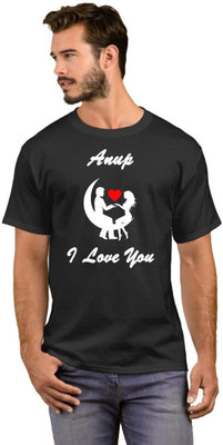 GNS Nationals Printed Men Round Neck White, Black T-Shirt