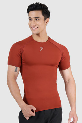 FuaarK Solid Men Round Neck Reversible Red T-Shirt