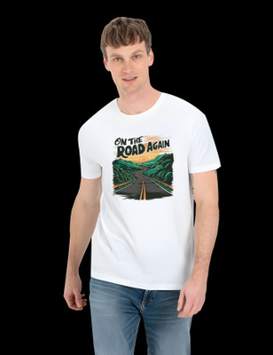RAN ELEVEN COMPANY Graphic Print Men Round Neck White T-Shirt