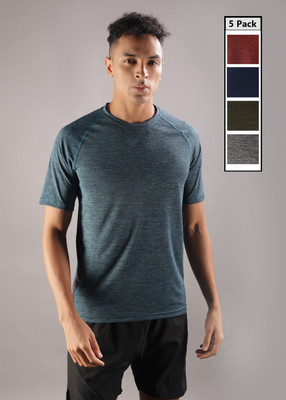 Force NXT Solid Men Round Neck Multicolor T-Shirt