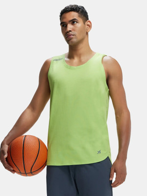 JOCKEY Solid Men Scoop Neck Green T-Shirt