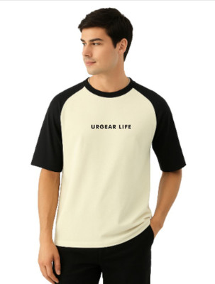 UrGear Printed, Colorblock Men Round Neck White T-Shirt
