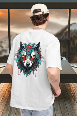 Dark Drive Printed Men Round Neck White T-Shirt