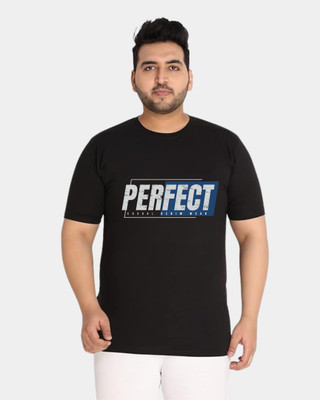 KIXO PLUS Graphic Print Men Round Neck Black T-Shirt