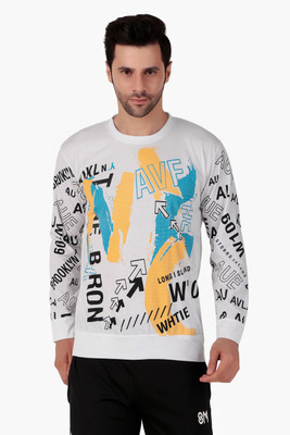 SM SHAYAM CREATION Printed, Typography Men Round Neck White T-Shirt