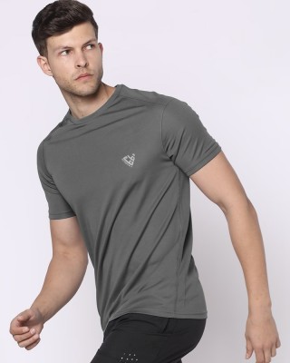 EyeBogler Printed Men Round Neck Grey T-Shirt