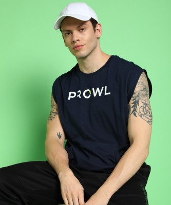 Tiger Shroff - PROWL Printed Men Round Neck Dark Blue T-Shirt