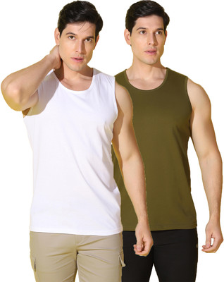 WOOSTRO Solid Men Scoop Neck Multicolor T-Shirt