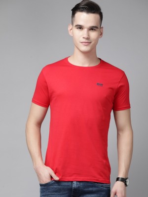 BEAT LONDON by Pepe Jeans Solid Men Crew Neck Red T-Shirt