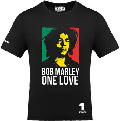 RusselMania Printed Men Round Neck Black T-Shirt