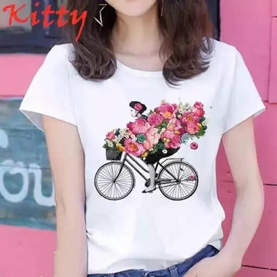 OJSR Printed, Typography Women Round Neck White T-Shirt