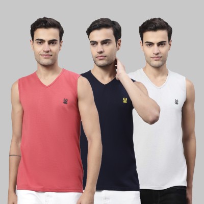 VIMAL JONNEY Solid Men V Neck Multicolor T-Shirt