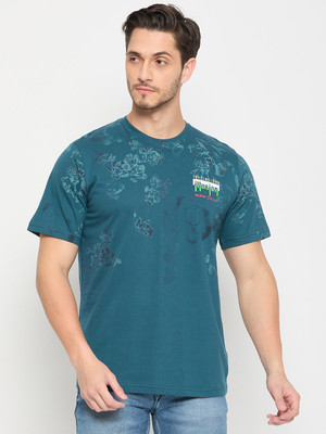DUKE Printed Men Round Neck Blue T-Shirt